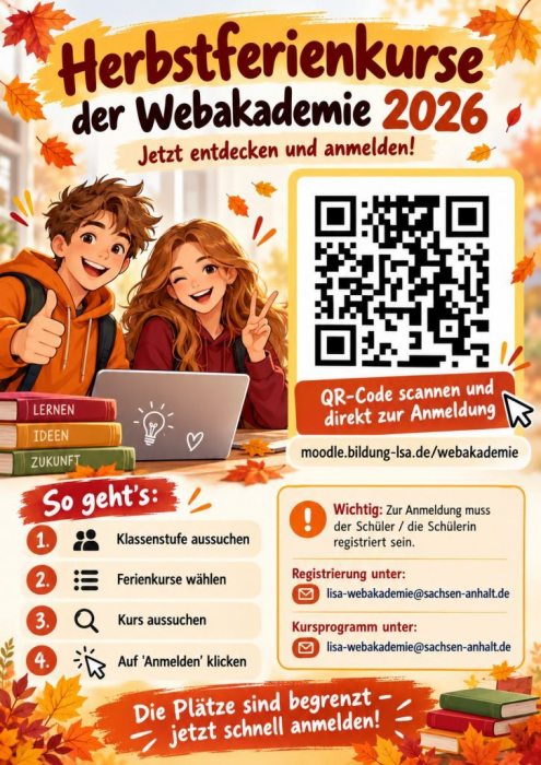 Herbstferienkurse_2026 Webakademie - kostenlos Herbstferienkurse_2026 Webakademie - kostenlos